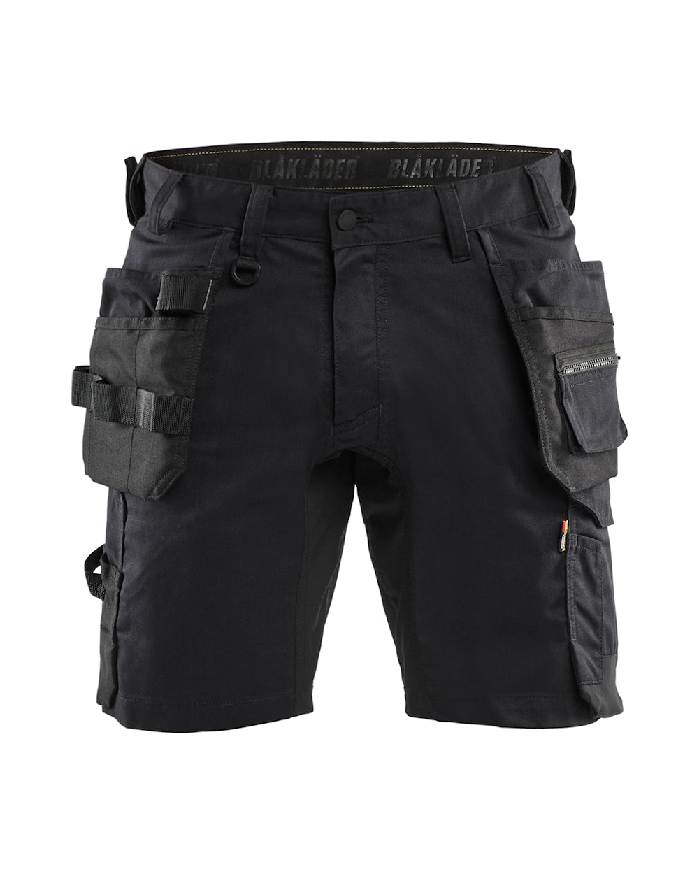 Handwerker Shorts mit Stretch vorne in Schwarz