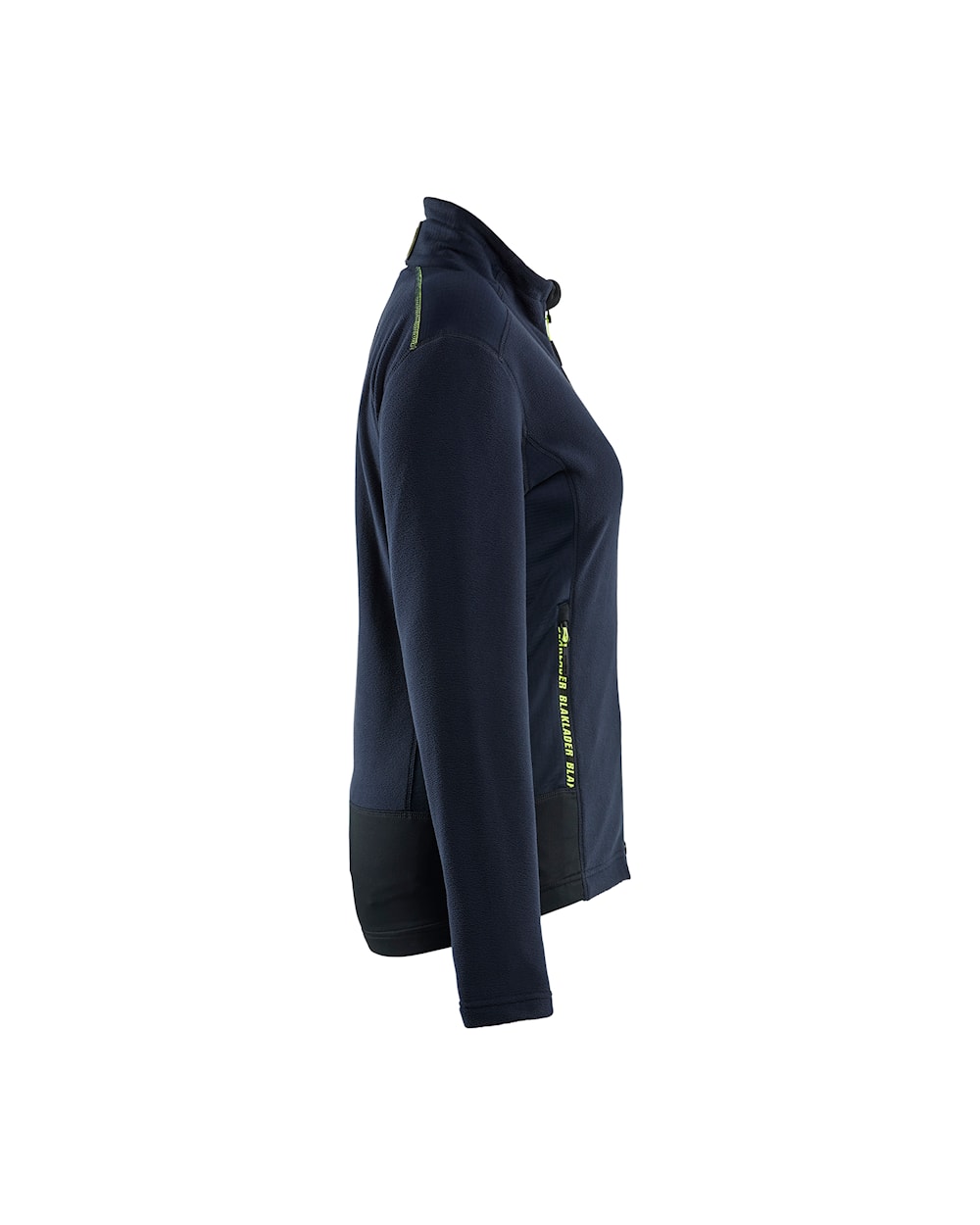 Damen Microfleece-Jacke rechts in dunkel Marineblau / High Vis Gelb