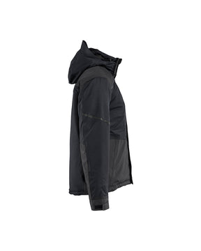 Arbeitsjacke Winter, Schwarz, Seitenansicht von rechts