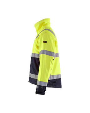 Winter Warnschutzjacke Multinorm, HighVis-Gelb-Marineblau, Ansicht linke Seite