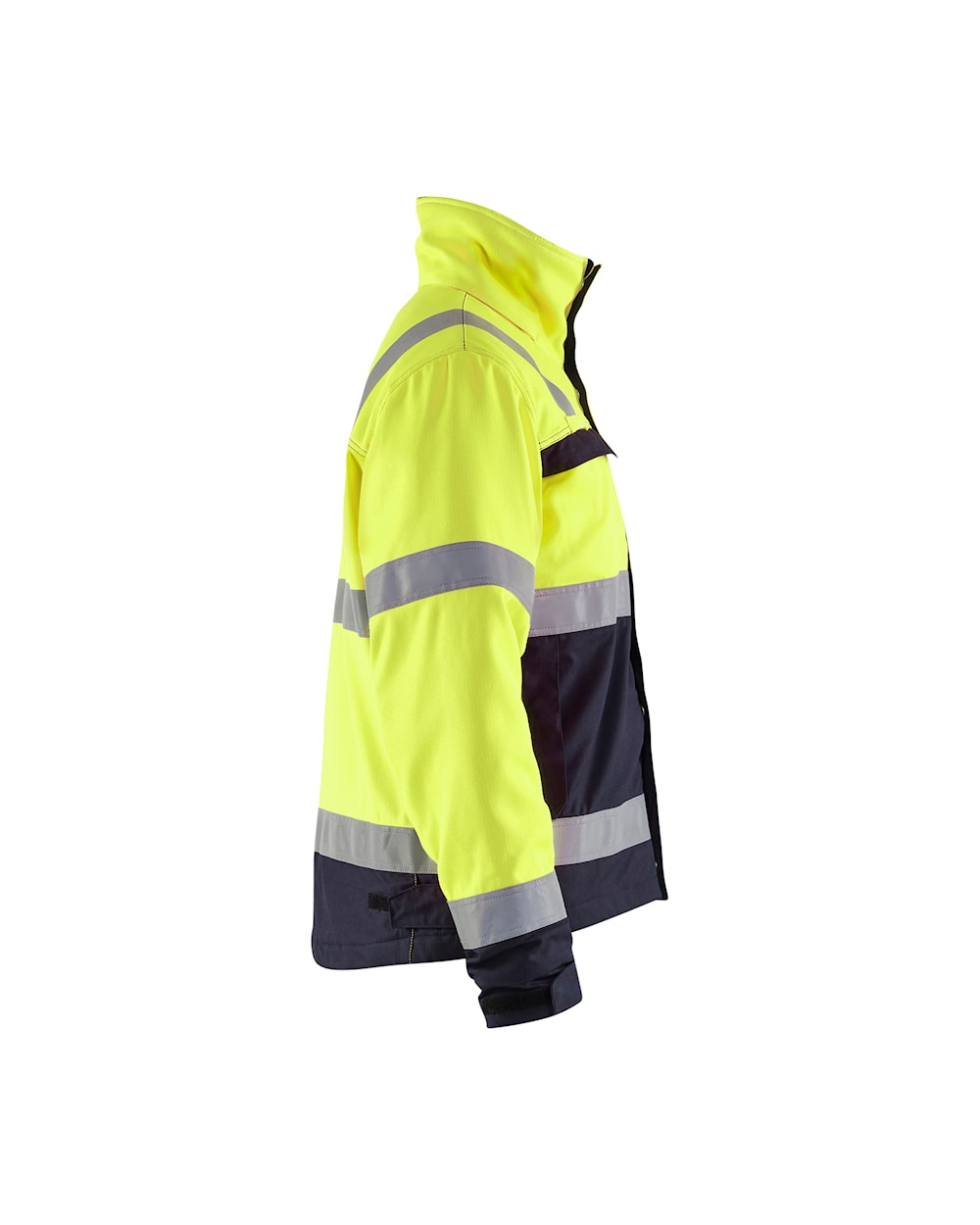 Winter Warnschutzjacke Multinorm, HighVis-Gelb-Marineblau, Ansicht rechte Seite