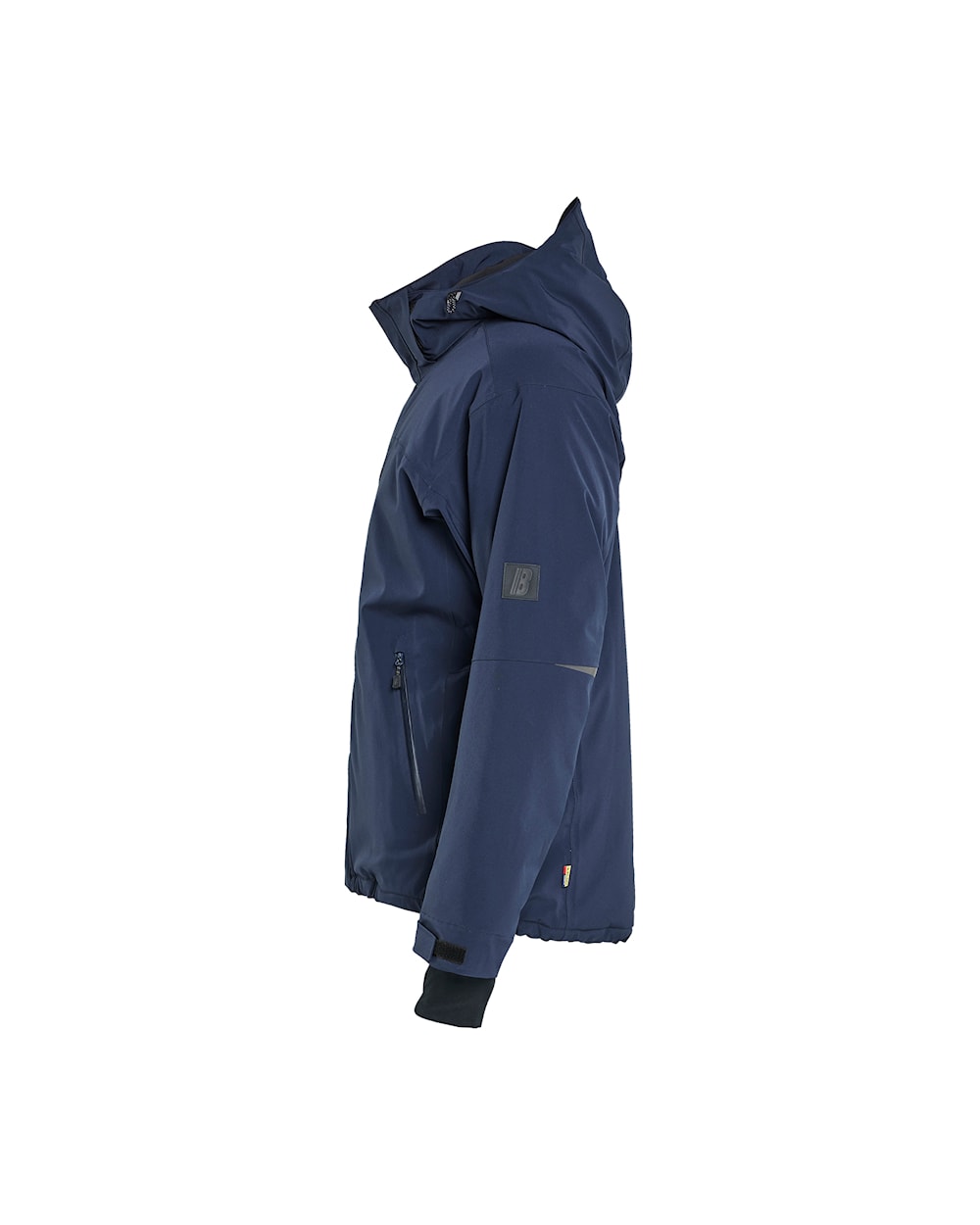 Winterjacke Arbeit, Stretch, Dunkel-Marineblau, seitliche Ansicht von links