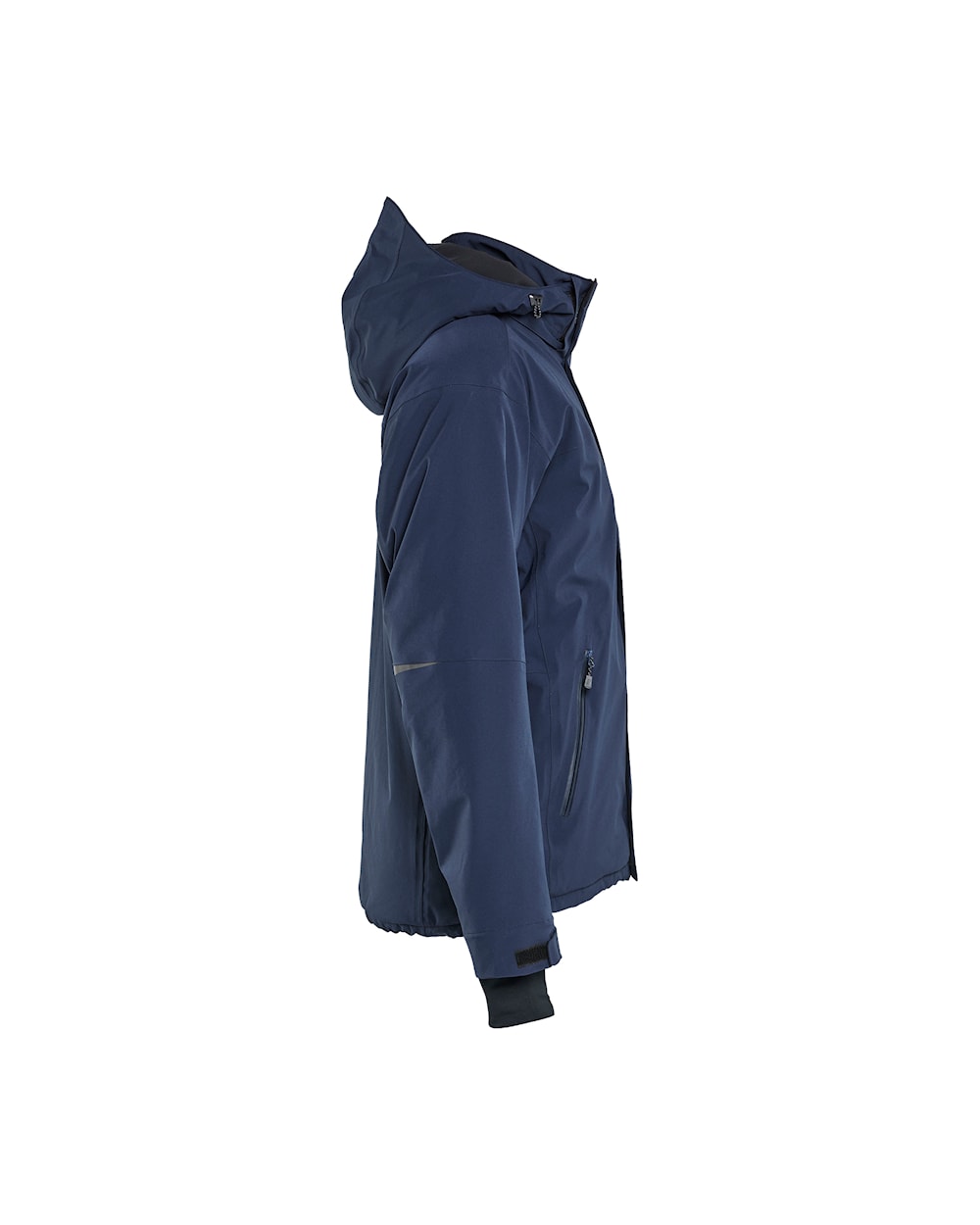 Winterjacke Arbeit, Stretch, Dunkel-Marineblau, seitliche Ansicht von rechts