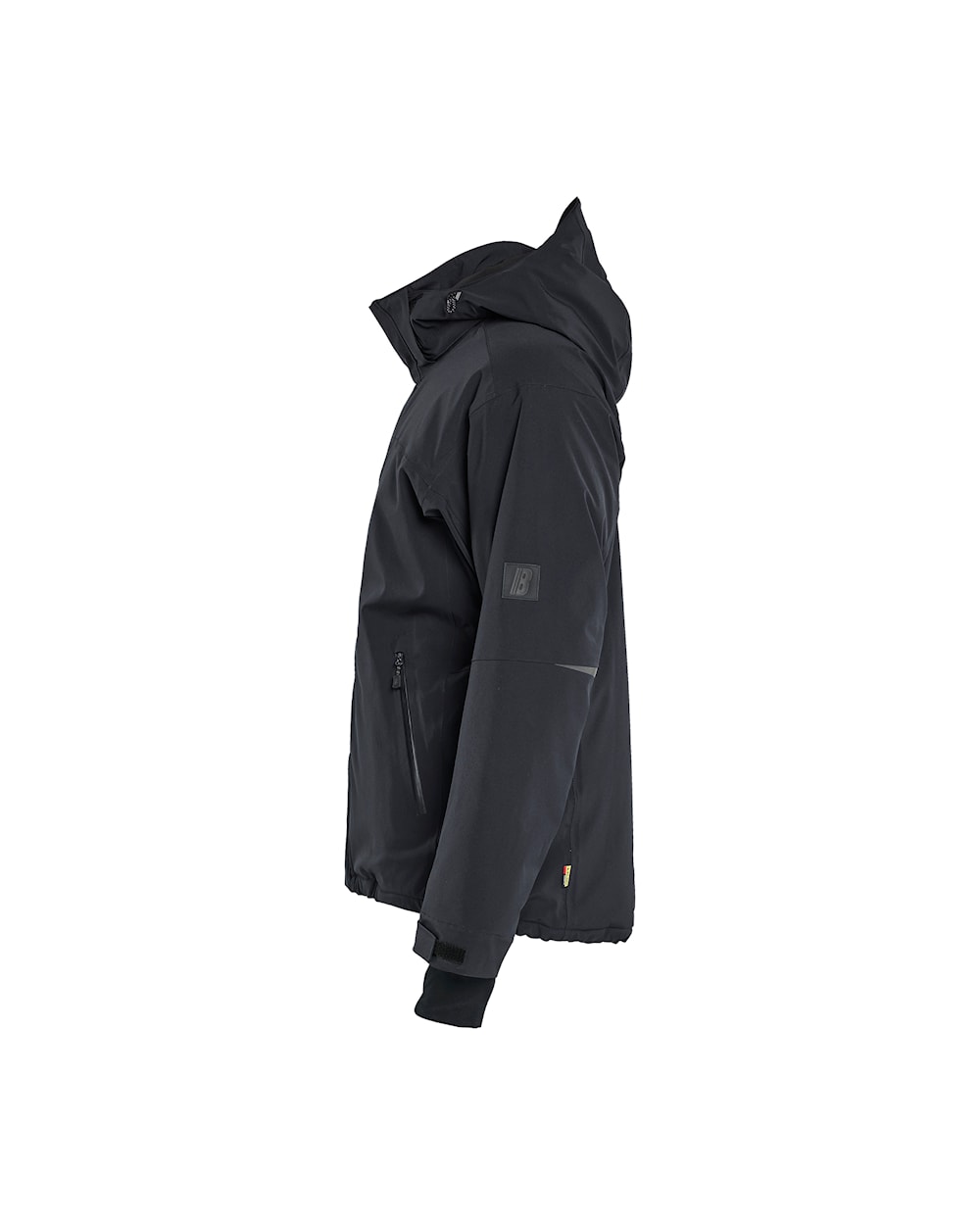 Winterjacke Arbeit, Stretch, Schwarz, seitliche Ansicht links