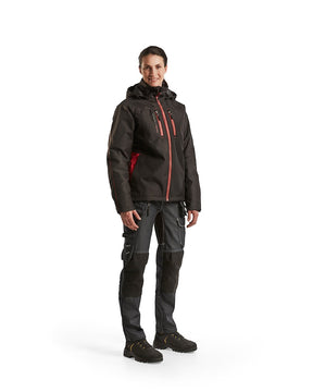 Damen Funktionsjacke Schwarz-rot